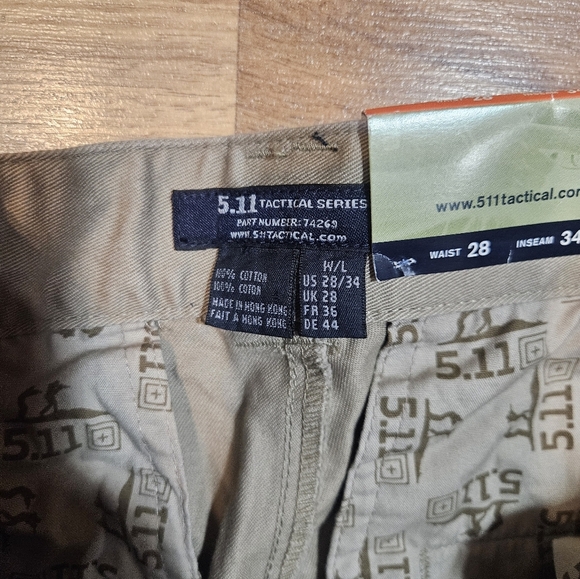 NWT 5.11 Tactical Covert Khaki Pants 28x34 - Picture 8 of 10